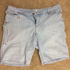 Fashion Bug highly distressed denim shorts